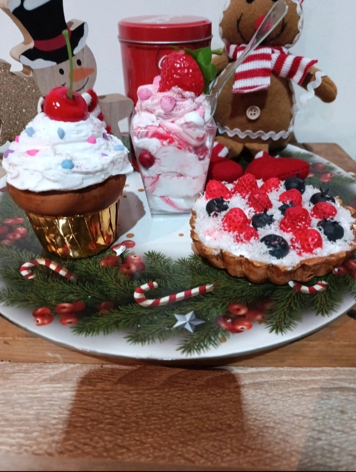 🎄 Composition gourmande de Noël – Douceurs féeriques 🍓✨
