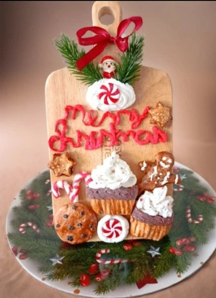🎄 Planche de Noël décorative – Création artisanale
