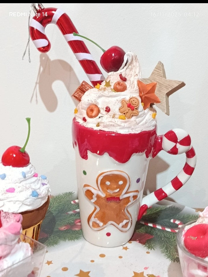 Mug gourmand de noel -bohomme en pain d'épices