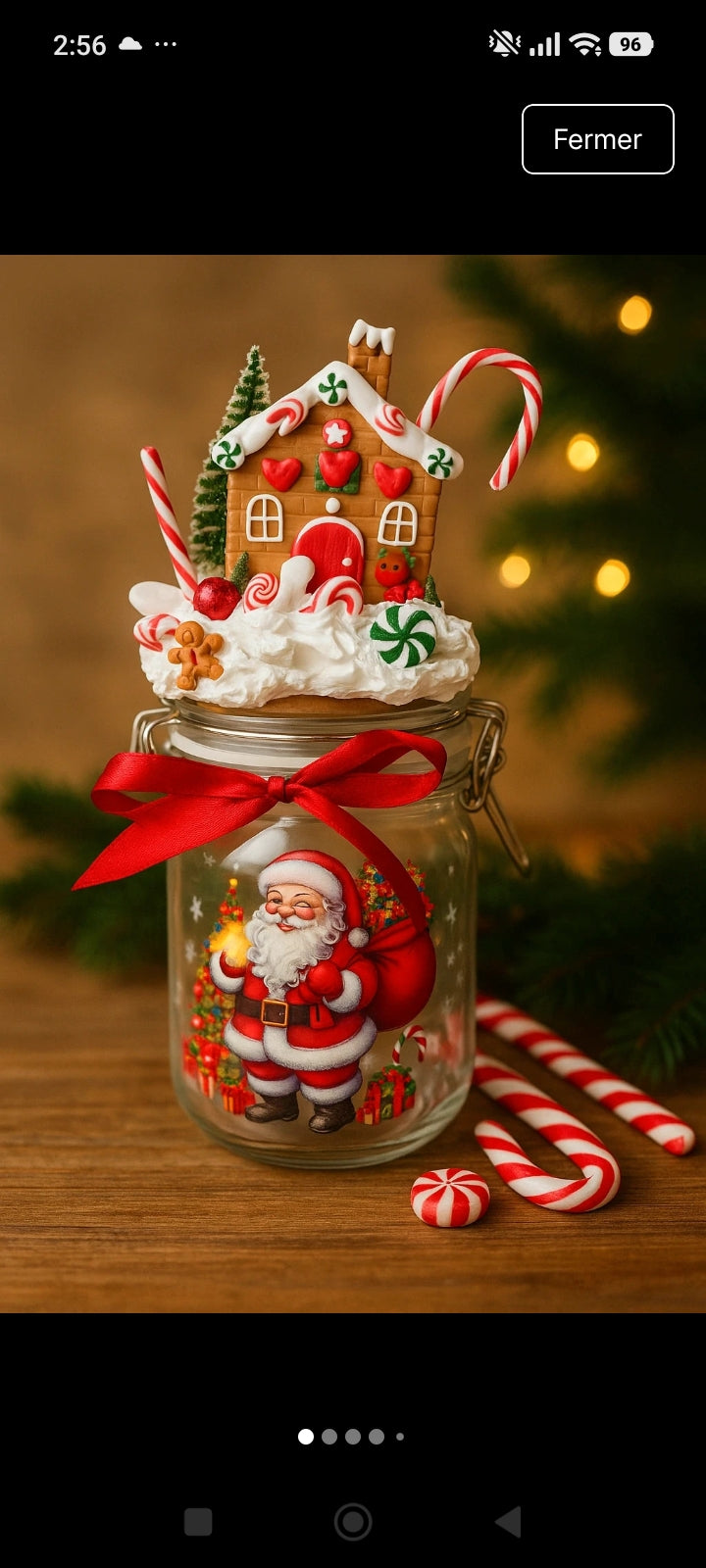 🎄 Bocal gourmand de Noël – Maison en pain d’épices 🍬✨